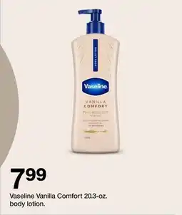Target Vaseline Vanilla Comfort 20.3-oz. body lotion offer