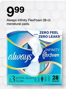 Target Always Infinity FlexFoam 28-ct. menstrual pads offer
