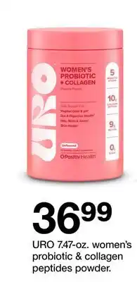 Target URO 747-oz. women's probiotic & collagen peptides powder offer