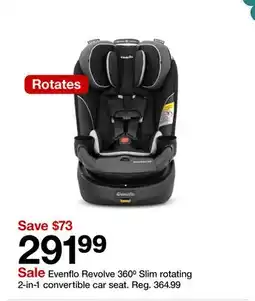 Target Evenflo Revolve 360° Slim rotating 2-in-1 convertible car seat offer