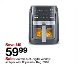 Target Gourmia 6-qt. digital window air fryer with 12 presets offer
