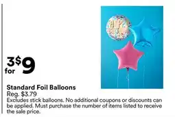 Michaels Standard Foil Balloons offer