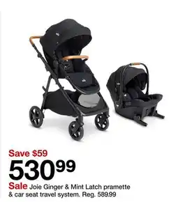 Target Joie Ginger & Mint Latch pramette & car seat travel system offer
