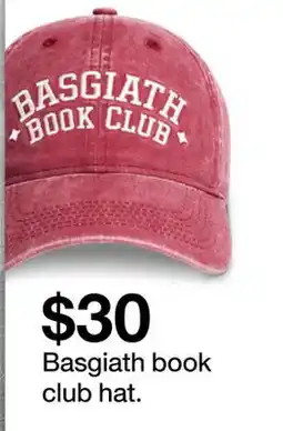 Target Basgiath book club hat offer