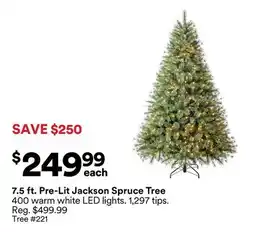 Michaels 7.5 ft. Pre-Lit Jackson Spruce Tree offer