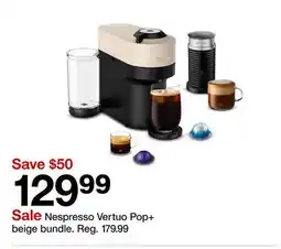 Target Nespresso Vertuo Pop+ beige bundle offer