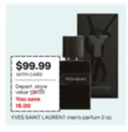 CVS YVES SAINT LAURENT men's parfum 2 oz offer