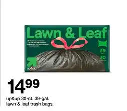 Target up&up 30-ct. 39-gal. lawn & leaf trash bags offer