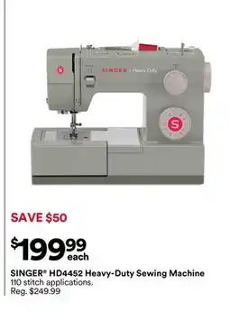 Michaels SINGER HD4452 Heavy-Duty Sewing Machine offer