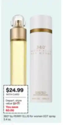 CVS 360º by PERRY ELLIS for women EDT spray 3.4 oz offer