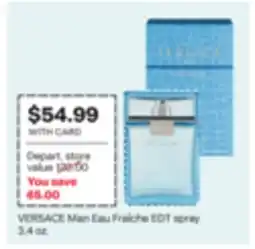 CVS VERSACE Man Eau Fraîche EDT spray 3.4 oz offer