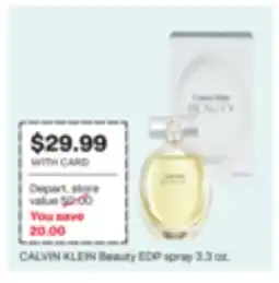 CVS CALVIN KLEIN Beauty EDP spray 3.3 oz offer