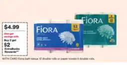 CVS Fiora bath tissue 12 double rolls or paper towels 6 double rolls offer