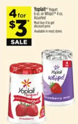 Dollar General Yoplait Yogurt or Whips offer