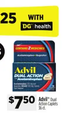 Dollar General Advil Dual Action Caplets offer