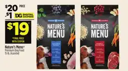 Dollar General Nature's Menu Premium Dog Food offer