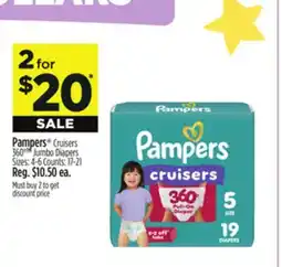 Dollar General Pampers Cruisers 360° Jumbo Diapers offer