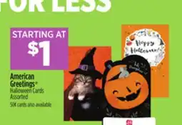 Dollar General American Greetings Halloween Cards offer