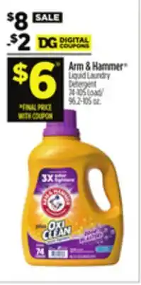 Dollar General Arm & Hammer Liquid Laundry Detergent offer