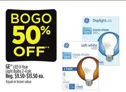 Dollar General GE LED 9-Year Light Bulbs offer
