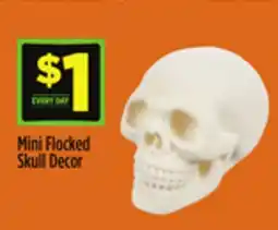Dollar General Mini Flocked Skull Decor offer