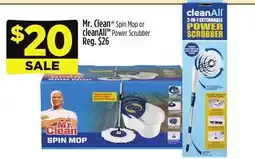 Dollar General Mr. Clean Spin Mop or cleanALL Power Scrubber offer