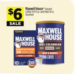 Dollar General Maxwell House Ground Coffee offer