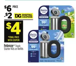 Dollar General Febreze Trash Starter Kits or Refills offer