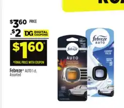 Dollar General Febreze AUTO offer