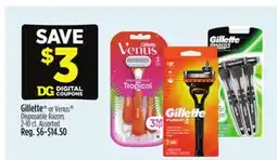 Dollar General Gillette or Venus Disposable Razors offer