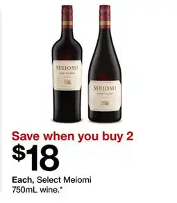 Target Select Meiomi 750mL wine offer