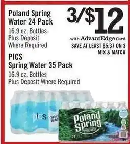 Price Chopper Poland Spring Water 24-Pack offer