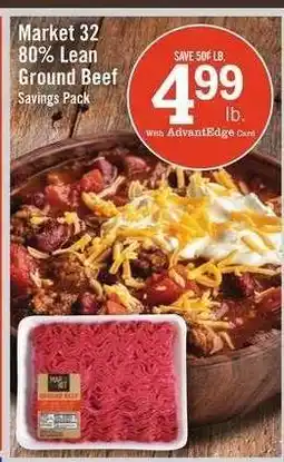 Price Chopper Market 32 80% Lean Ground Beef offer