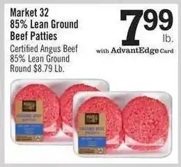 Price Chopper Market 32 85% Lean Ground Beef Patties offer