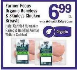 Price Chopper Farmer Focus Organic Boneless Skinless Chicken Breasts offer