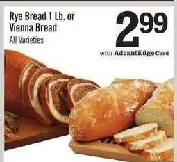 Price Chopper Rye Bread 1 Lb. or Vienna Bread offer
