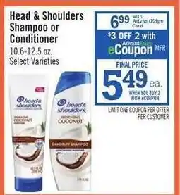 Price Chopper Head & Shoulders Shampoo or Conditioner offer