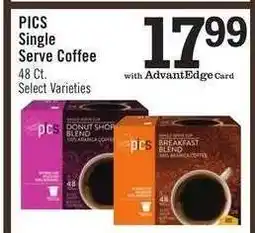 Price Chopper PICS Single Serve Coffee offer