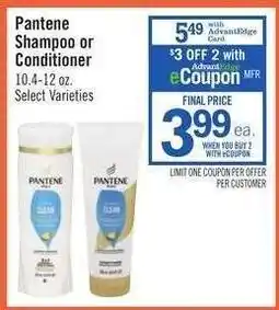 Price Chopper Pantene Shampoo or Conditioner offer