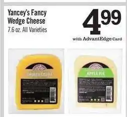 Price Chopper Yancey's Fancy Wedge Cheese offer