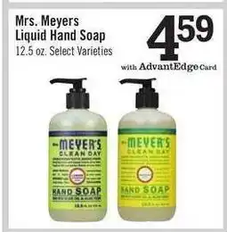 Price Chopper Mrs. Meyers Liquid Hand Soap offer