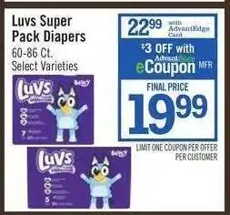 Price Chopper Luvs Super Pack Diapers offer