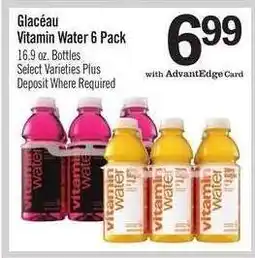 Price Chopper Glacéau Vitamin Water 6 Pack offer
