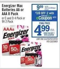 Price Chopper Energizer Max Batteries offer