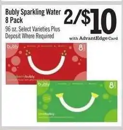 Price Chopper bubly Sparkling Water 8-Pack offer