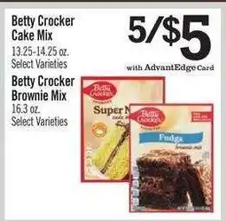 Price Chopper Betty Crocker Cake Mix offer