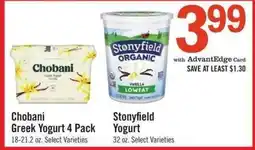 Price Chopper Stonyfield yogurt offer
