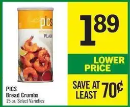 Price Chopper PICS Bread Crumbs offer