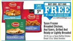 Price Chopper Tyson Frozen Breaded Chicken, Any’tizers, Grilled And Ready or Lightly Breaded offer