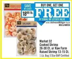 Price Chopper Market 32 Cooked Shrimp or Raw Farm Raised Shrimp offer